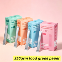 Boîtes d'emballage en carton pliables personnalisées, biodégradables, recyclables, en kraft gaufré couleur, pour bâtonnets d'électrolytes