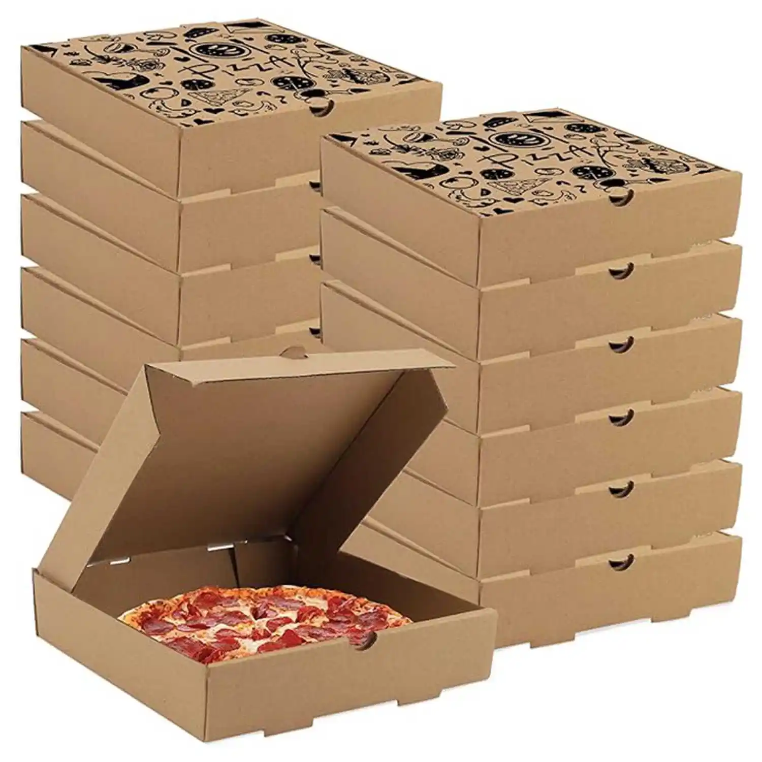 Preços baratos por atacado de fábrica impressão personalizada 33 cm 10 Polegadas máquina que faz caixas de pizza de papelão com logotipo