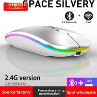 Souris sans fil 2.4GHz, chargeur USB lumineux, souris de bureau silencieuse, Portable, pour tablette, téléphone, PC, ordinateur Portable, 1600DPI