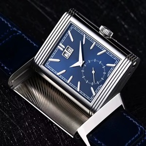 Reloj Deportivo de Buceo Rectangular Reversible para Hombre, 20 mm, Analógico, con Gradiente, Hora Mundial, Fecha, Movimiento Mecánico, Acero Inoxidable, Zafiro - Product Image 3