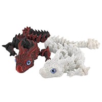 Nouveauté transfrontalière en impression 3D : Jouets recommandés pour la maternité, Dragon écailleux à yeux simulés adorables, en verre artisanal exquis et créatif