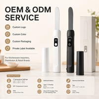 Couteau à beurre chauffant professionnel pour beurre dur, fromage, miel, beurre de cacahuète, rechargeable 2600mAh, outil de cuisine