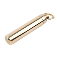 Boîte scellée en laiton étanche pour l'extérieur, mini flacon métallique pour pilules, pot à médicaments pour personnes âgées, conteneur anti-humidité et anti-lumière