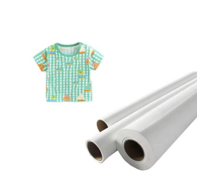 Factory-Accepted 100% Virgin White Inkjet Heat Transfer Paper Roll High Transfer Rate Sublimation Paper Digital Printable