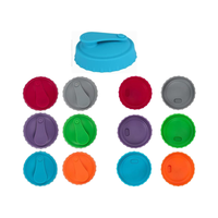 Couvercles de boissons en silicone étanches avec logo personnalisé pour bouteilles d'eau, canettes, verres à vin-Accessoires de bar