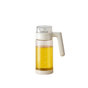 Pinmoo new kitchen tool 550ml/700ml automatic clear glass oil and vinegar dispenser oil storage bottle