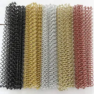 gold brass stainless steel Decorative Chain Mail Ring Mesh woven Metal Curtain panel For Screens   Room Dividers