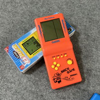 Jouets éducatifs en gros blocs russes Console de poche jeu nostalgique avec 23 jeux de construction de briques de puzzle rétro intégrés