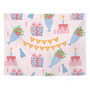 Tapiz Personalizado de Feliz Cumpleaños, Decoraciones <span class=keywords><strong>para</strong></span> Fiestas, Pancarta de Cumpleaños, Fondo Grande <span class=keywords><strong>para</strong></span> Niños y Niñas, Interior y Exterior, Venta al por Mayor - Product Image 2