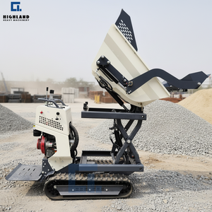 Transporter Mini Crawler-barrow Bertenaga Diesel 500kg 1000kg 1200kg Track Dumper Crawler Front <span class=keywords><strong>Loader</strong></span> Dengan Mesin Dan Pompa - Product Image 1