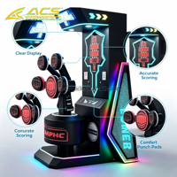 Machine de jeu d'arcade de boxe à monnayeur ACS en métal, testeur de force de frappe multi-cibles, testeur de puissance, vitesse de réaction LED, 1 an de garantie