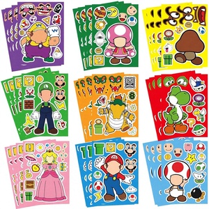 Pegatinas de Animales con Purpurina de Dibujos Animados, Jabalí, Cerdo, Oso, Gato, Pegatinas Hinchables Ecológicas de Transferencia Térmica para Fiestas - Product Image 4