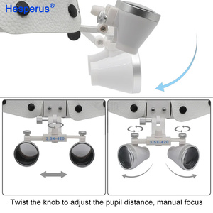 Lupa dental de montaje en cabeza 2.5X/3.5X, lupas ópticas ultraligeras de 320-420 mm para cirugía dental - Product Image 5