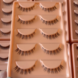 Faux cils de mariée glamour à bande transparente, personnalisables en gros, 3/5 paires, bande invisible ultra-fine, style <span class=keywords><strong>manga</strong></span> - Product Image 2