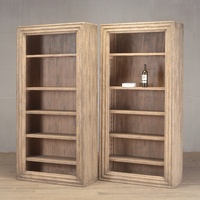 Meuble de rangement rustique moderne de haute qualité en bois d'orme massif récupéré, collection de meubles de luxe pour villa, bibliothèque et vitrine