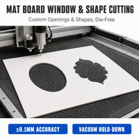 Machine de découpe CNC à couteau oscillant pour moulures de cadres, passe-partouts, panneaux acryliques et supports avec rainure en V à 45 degrés