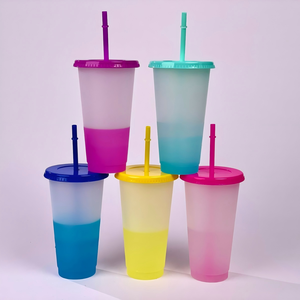 Venta al por mayor Taza con cambio <span class=keywords><strong>de</strong></span> color según la temperatura Vaso <span class=keywords><strong>de</strong></span> café <span class=keywords><strong>de</strong></span> plástico engrosado <span class=keywords><strong>de</strong></span>  Vaso hermético y único - Product Image 3