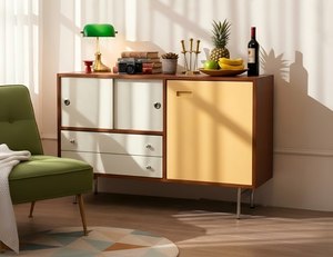 Buffet laqué simple et élégant avec une surface en plaque brillante <span class=keywords><strong>de</strong></span> 12 mm, parfait pour le salon et la salle à manger. - Product Image 3