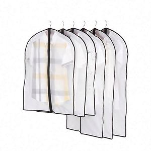 Housse de costume transparente anti-poussière personnalisée en tissu tissé pour vêtements et robes - Product Image 1