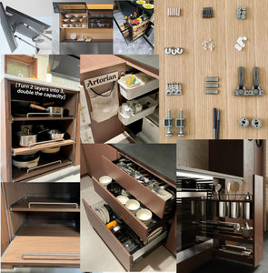 Modulaire lichtgrijze keukenkastjes met ingebouwd systeem voor bescherming tegen rijden onder invloed, melamine plaat, spoelbak, milieuvriendelijk voor villa's - Product Image 5