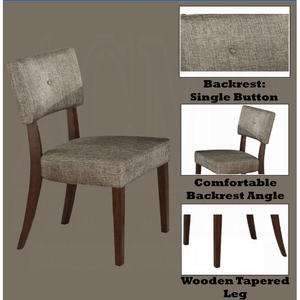 Lot de 2 chaises de salle à manger DB en tissu gris Drake et finition expresso - Product Image 4