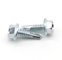 Vis autoperceuse hexagonale en acier au carbone galvanisé YPH avec tête à bride, norme DIN7504K