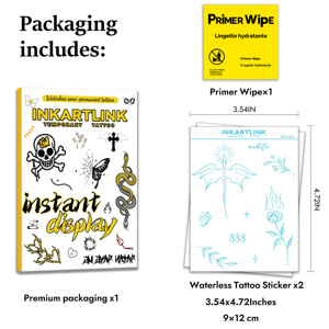 Tatuaje Temporal Minimalista de Labios y <span class=keywords><strong>Flores</strong></span>, sin Agua, a Base de Hierbas, Semipermanente, de 1 Semana, Adhesivo de Tatuaje Temporal, Regalo de Moda - Product Image 4