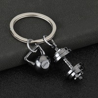 Porte-clés Fitness Kettlebell Haltère Mini Équipement de Gymnastique Chaîne de Sac Accessoire Articles de Sport en Métal Porte-clés Entraînement de Force Cadeau