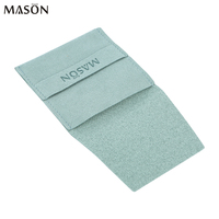 Microfibre beige petit emballage cadeau sac pochette à bijoux pour bague collier boucle d'oreille bracelet logo personnalisé pochette à bijoux