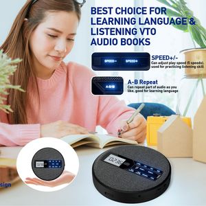 Reproductor de CD con Bluetooth Dual, Transmisor FM, <span class=keywords><strong>Boombox</strong></span> Portátil, Repetición A-B, Velocidad Variable, Reproductor de MP3 USB, Dispositivo de Audio con Acabado en Tela - Product Image 4