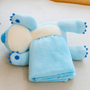 Оптовая продажа: Мягкая игрушка-подушка 2-в-1 «Стич» (мультяшный персонаж), плюшевое одеяло для путешествий, супермягкое, из ПП-хлопка, для кондиционера в автомобиле - Product Image 6