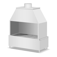 Grill argentin à feu ouvert personnalisé en acier inoxydable 2 mm, double grill Santa Maria Gaucho avec système de ventilation, four extérieur