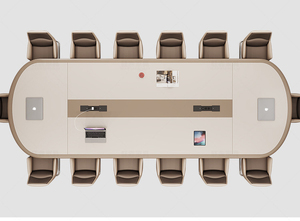 2025 mới thiết kế hiện đại sang trọng phong cách hình bầu dục bằng gỗ rộng rãi Bàn hội nghị cho nhiều người các cuộc họp và đàm phán - Product Image 6