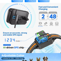 Schnelles Aufladen Lange Standby-Zeit Wasserdichtes Nylonband Echtzeit-Ortung Haustier-Positionsgerät GPS Hundetraining-Tracking-Halsband