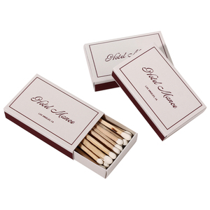 An toàn tùy biến phù hợp với hộp bao bì biểu tượng tùy chỉnh kích thước in ấn giấy trắng Matchbox với trận đấu - Product Image 2