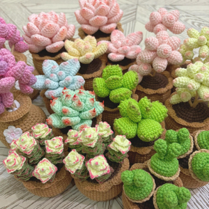 Maceta de Suculentas Tejida a Crochet, Linda y Hecha a Mano, Mini Planta Artificial de Alta Calidad para Decoración de Escritorio, Regalos para el Día de la Madre y de Inauguración de Casa - Product Image 6