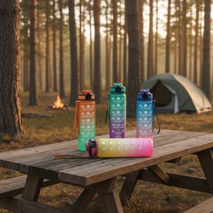 New Drinkware 16oz/32oz <b>Plastic</b> Gym Back to School Workout Sports Motivational Water Bottle for Teenagers - Product Image 4