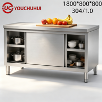 Table de travail de cuisine commerciale en acier inoxydable 201/304 |   Prix d'usine en gros |   Pieds réglables |   Catering de restaurant, buffet, OEM