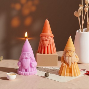 Santa Claus Silicone Mold Tapered DIY Candle Plaster Epoxy Mold Christmas Decorations - Product Image 3