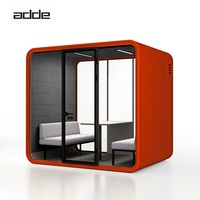 Cabine téléphonique de bureau insonorisée mobile et économique pour 3-4 personnes, avec structure en aluminium
