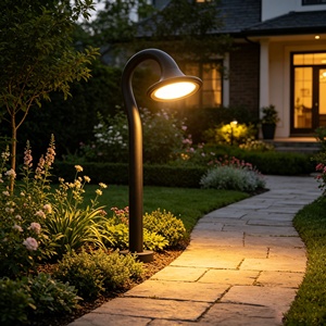 Lampe de jardin LED en aluminium minimaliste moderne, indice de protection IP65, étanche, pour l'extérieur, éclairage paysager au sol - Product Image 5