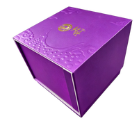 Boîte en carton avec effet de dorure à chaud, emballage de luxe haut de gamme pour montre, flacon de parfum, boîte à dragées de mariage, coffret cadeau beauté
