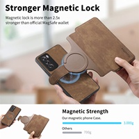 Étui portefeuille magnétique détachable avec emplacements pour cartes et protection à 360° °   Étui à rabat en cuir PU pour OPPO Reno15F Reno15 Pro Find X9