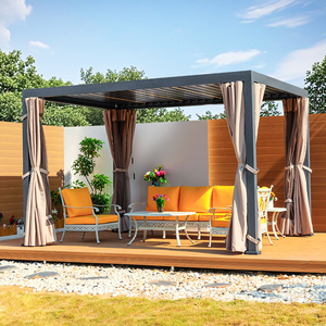 Personalizado moderno jardín edificio motorizado persiana techo de aluminio pérgola nuevo impermeable al aire libre Patio Gazebo estilo pabellón - Product Image 1