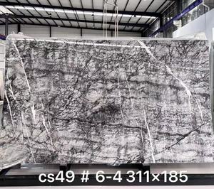 Cathaya <strong>Grey</strong> Italian Silver Fir Natural Stone - <strong>Grey</strong>-White with Black Vein Texture Marble for Indoor Walls/Countertops - Product Image 1