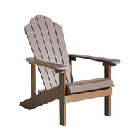 Chaise Adirondack TG pour patio extérieur Chaise pliante en bois et plastique HDPE au design moderne