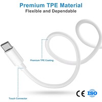 Câble de charge rapide USB-C vers 8 broches iOS Pd 20w pour iPhone 11 12 13 14 Pro Max Câble de charge USB-C Kable