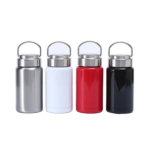 350ml Double Wall Stainless Steel Portable Sport <b>Bottle</b> Outdoor Travel Flask Handle Lid 12-24hr Customized Color Logo - Product Image 1
