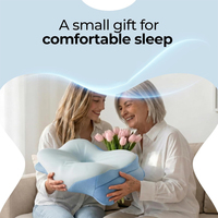 Bantal Leher Pendingin Tanduk Sapi dari Busa Memori untuk Meredakan Nyeri, Bantal Tidur Kontur Kupu-kupu Ergonomis