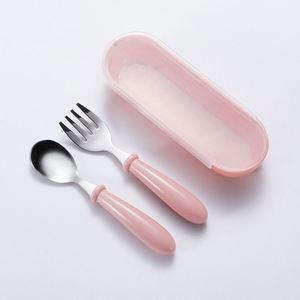 Juego de Cuchara y Tenedor para Bebés y Niños con Logotipo Personalizado, Juego de Cubiertos de Acero Inoxidable para Niños - Product Image 4
